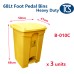 68L Commercial Foot Pedal Waste Bins x 3 Units - 100% Plastic - X-Ray and MRI Safe