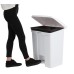 White 45L Commercial Foot Pedal Waste Bins x 3 Units for hospital 100% plastic, X-Ray and MRI Safe