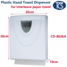 White Compact Plastic Paper Towel Dispenser for Interleave Hand Towels