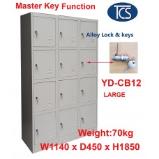 12 Door XL Metal Storage Locker w/ Alloy Locks
