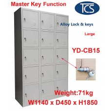 15 Door XL Metal Storage Locker w/ Alloy Locks