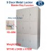 9 Door XL Metal Locker w/ Alloy Locks