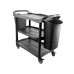 Luxury Compact Utility Trolley 3 Shelf Kitchen Restaurant Catering wth 2 buckets 
