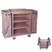 New Foldable Side Compartment Metal Commercial Housekeeping Linen Cart