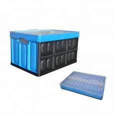 Foldable Plastic Storage Box/ Container/ Carrying Crate with Lid - 46L