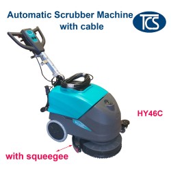 Commercial Powered Automatic floor Scrubber Machine with Cable & Squeegee Drier  