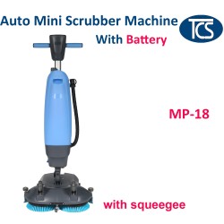 TCS Battery Powered Mini Floor Scrubber Machine with Squeegee Drier