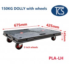 TCS 150kg Industrial Heavy Duty Platform Trolley Dolly mover ball bearing Wheels