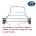 TCS New 300kg Industrial Platform Trolley Extra Long Handle Silent Rubber Wheels