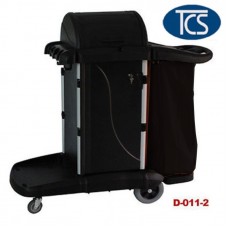 Janitor Cart trolley with Lockable Cabinet Doors (One Key Unlocks all Doors)