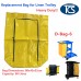 Replacement Heavy Duty Yellow Vinyl Bag for Linen Trolleys and Janitor Carts 90Lt