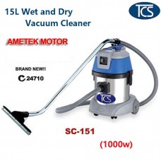 Commercial 15L Wet & Dry Vacuum Cleaner with 1000W Ametek Motor