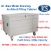 A1 Horizontal 5 Drawer Flat File Cabinet with Wheels