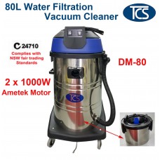 80L Commercial Water Filtration Dust extractor Vacuum Cleaner 2000W Ametek Motors