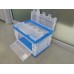 Folding Plastic Storage Box/ Container/ Carry Crate w/ Side Opening - 51L