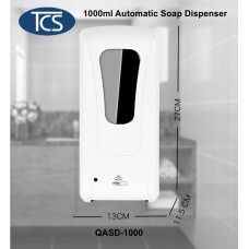 TCS New 1000ml Automatic Sensor Touch Free Hand Soap Dispenser - Wall Mounted