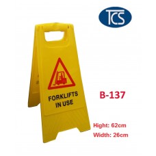 Yellow Safety Sign - Forklifts In Use