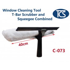 Dual Sided Scrubber & Squeegee Window Cleaning Tool 16 Inch / 40cm
