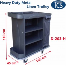Commercial Metal Housekeeping Linen Laundry Guest Room Service Cart Trolley