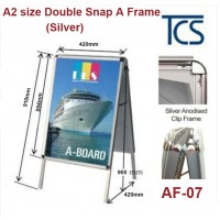 A2 Size Double Sided Snap Frame Board - Silver