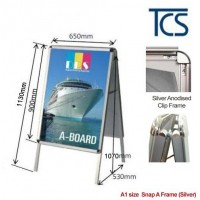 A1 Size Double Sided Snap Frame Board - Silver 