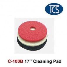 Case of 5 17" Red/White/Black Cleaning Pads Multiple Uses NEW