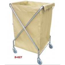 Scissor Laundry Trolley w/ Heavy Duty Nylon Bag