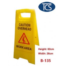 Yellow Safety Sign - Caution Overhead Work Area 