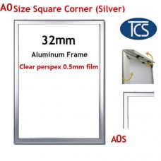 A0 Square Corner Snap Frame (Silver)