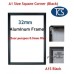 A1 Square Corner Snap Frame (Black) 32mm