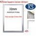 A2 Square Corner Snap Frame (Silver) 32mm