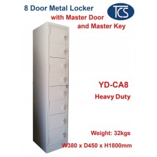 8 Door Metal Locker w/ Master Door Frame