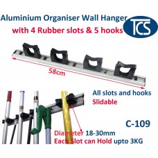 Aluminium Mop & Broom Organiser / Wall Mounted Holder / Rack