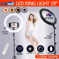 19 inches 5500K Dimmable Diva LED Ring Light Diffuser With Stand Make Up Studio